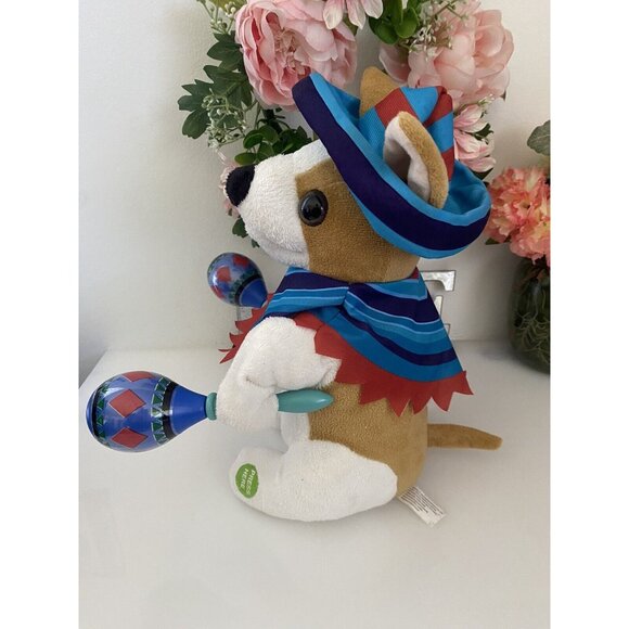 Animated Musical Mariachi Chihuahua Plush Puppy Dog Plays Macarena Works Tested - Picture 4 of 16